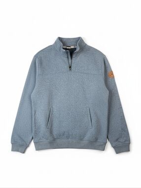 Roxy Grey Marl Quarter Zip Pullover Sweatshirt Women's Size Large